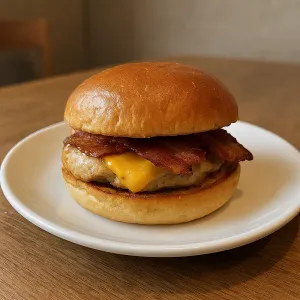 CHICKEN BACON AND CHEESE BURGER