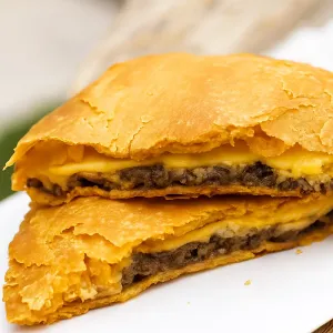 BEEF AND CHEESE PATTY