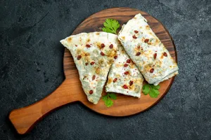 Soy Chunks & Peas Roti (VEG)