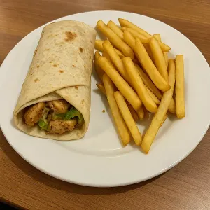 CHICKEN WRAP & FRIES