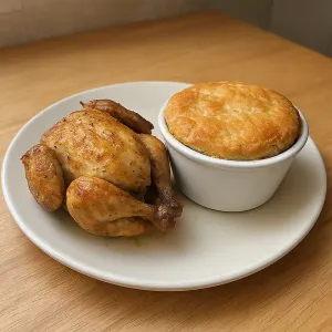 SMALL BAKED CHICKEN & PIE