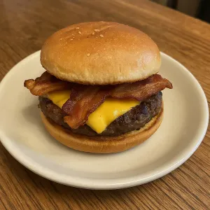 CHEESE BURGER WITH BACON