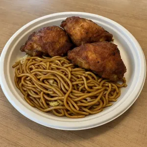 3 PC CHICKEN WITH CHOWMEIN
