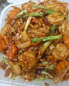 HOT AND SPICY SHRIMP RICE BOWL