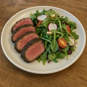 PEPPER CRUSTED BEEF TENDERLOIN SALAD