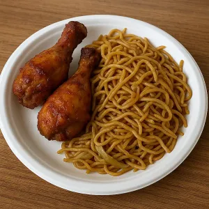 2 PC CHICKEN WITH CHOWMEIN