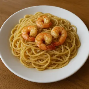 GARLIC BUTTER SHRIMP PASTA